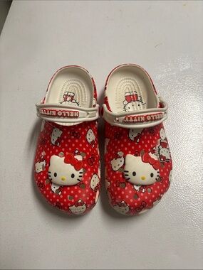 Hello Kitty Red and White Kids Slip-On Clogs